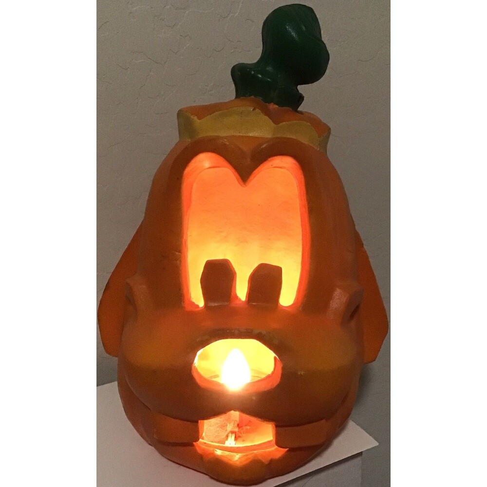 Vintage 1996 Disney Goofy 13” Pumpkin Light Up Jack O' Lantern Blow Mold WORKING